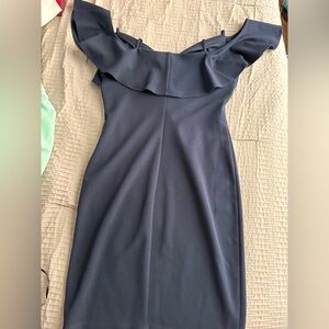 Macy's Strapless Navy Dress